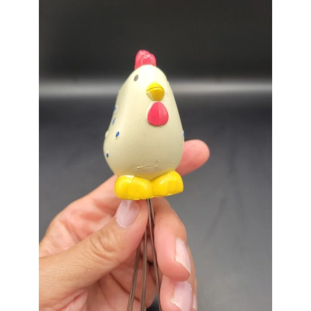 Vintage Rubber & Metal Chicken Whisk 6 1/2